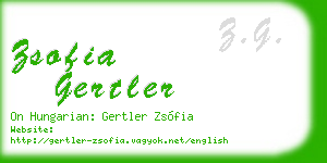 zsofia gertler business card
